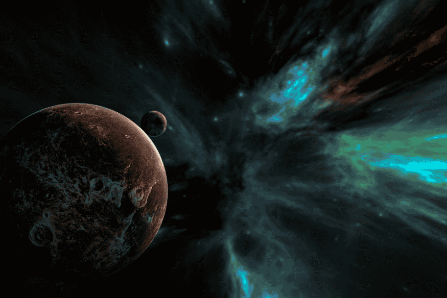 Planeta rochoso em destaque no espaço profundo, imagem conceitual sobre mundos habitáveis e critérios usados na pesquisa de exoplanetas.